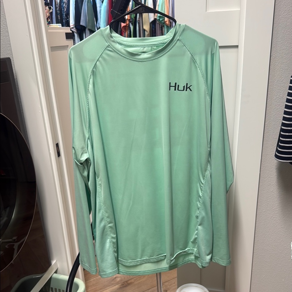 Huk Seafoam Green Performance Long Sleeve Shirt
